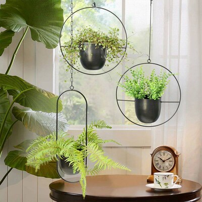 Metal Flower Basket Decor Flower Pot Decorative Metal Pots H