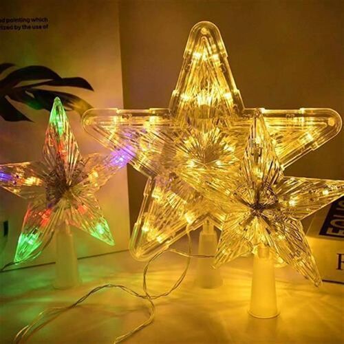 Christmas Tree Topper Star Lights Xmas Tree LED Star Night L