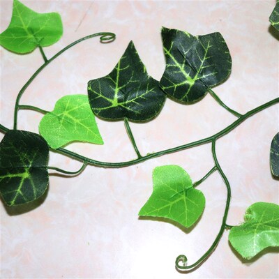 100pcs Leaf 1 piece 2.4M Home Decor Artificial Ivy Leaf Garl