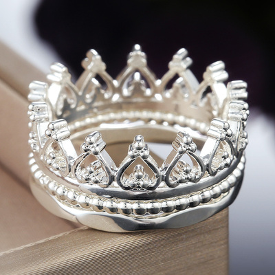 Huitan Hot Selling Fancy Crown Women Ring Best Anniversary G