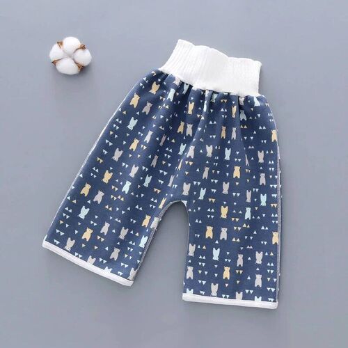 Children Cotton Training Pants Cloth Diaper Pants Washable W