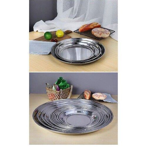 Thick Stainless Steel Plate round Large Disc Flat Bottom