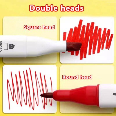 12/18/24/36/48 Highlighter Color Pen Double-Headed Color Mar