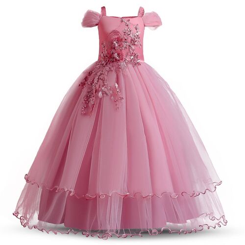 Kid Wedding Dresses for Girls Elegant Flower Princess Long G