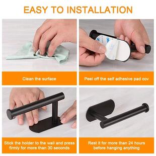 No Drilling Toilet Paper Holder SUS304 Stainless Steel Self