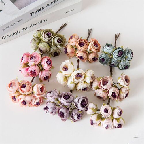12PCS Artificial Flowers Christmas Decorations for Home Acce