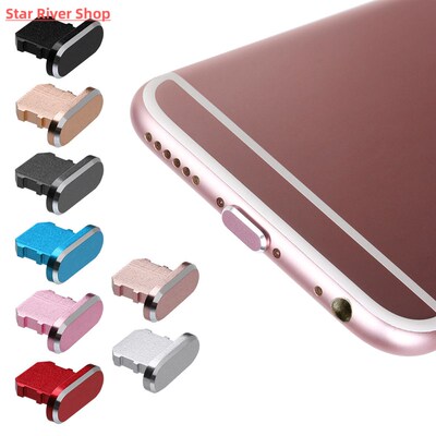 1PC Colorful Metal Anti Dust Charger Dock Plug Stopper Cap C