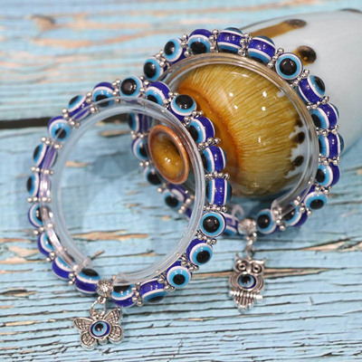 Lucky Turkish Blue Eye Bracelet for Women Men Elephant Butte