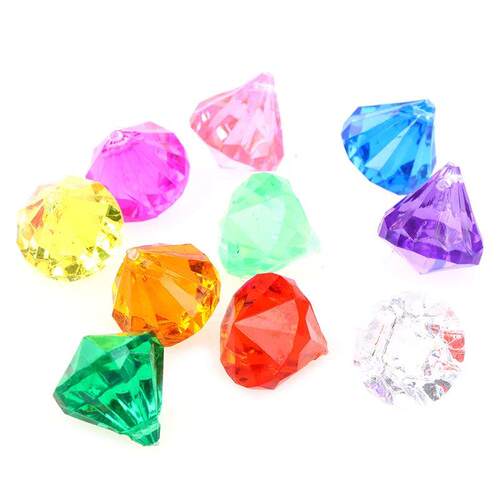 Diving Gem Pool Toy 10 Big Colorful Diamonds with asure Pira