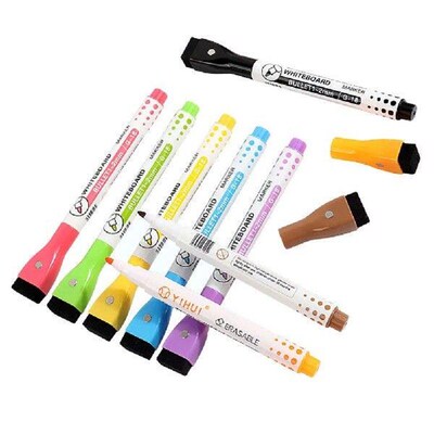 8 Pcs Magnetic Whiteboard Pen Dry Erase Markers Wipe Fine