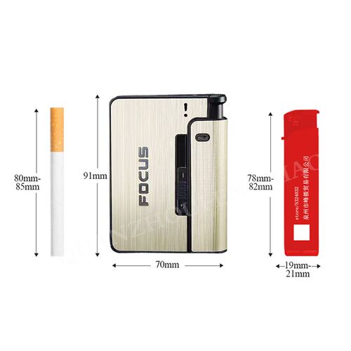 Portable Automatic Cigarette Case Boxes Not Lighter Men Gift
