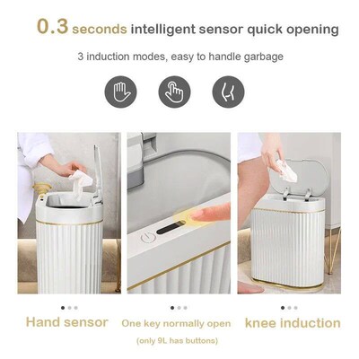 Wastebasket Narrow smart dump Bathroom Trash Bin Toilet Garb