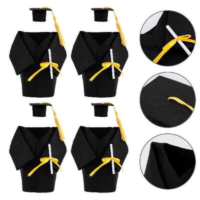4 Sets Wine Bags for Bottles Graduation Season Decoration