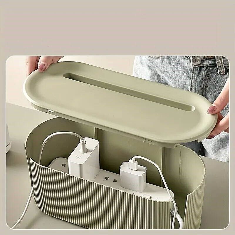Cable Management Organizer Box for Power Strips and Cord for - 实物图