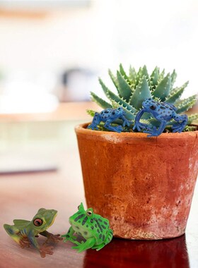 12 Pack Mini Rubber frog squishy Figure Toys Sets for Decor