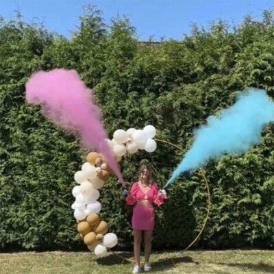 Baby Gender Disclosure Reveal Powder Spray Shower Powder Bab