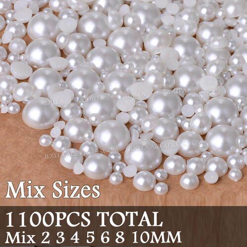 White Ivory Beige 2/3/4/6/8/10mm-25mm all sizes Imitation Pe