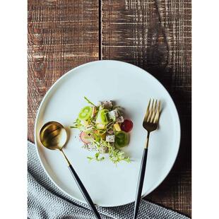 Nordic creative ceramic steak plate web celebrity cutlery新