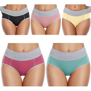 cotton briefs for women large size underwear 5条套装棉内裤女