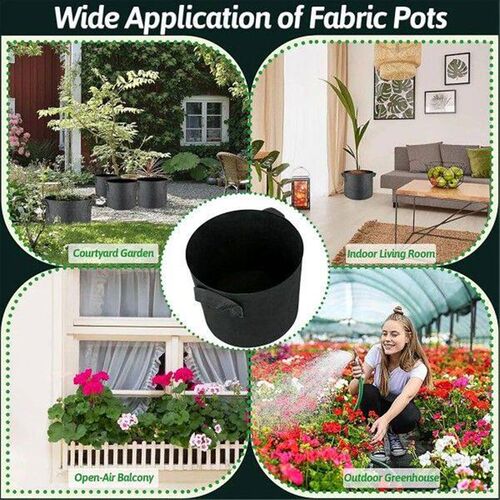 Reliable 5 Pcs Grow Bags 5 Gallon Plant Grow Bags