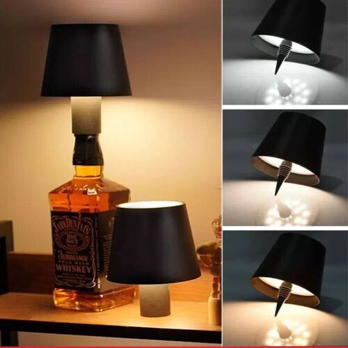 Wireless Bottle Lamp Touch Control of 3 Colors Stepless Dimm