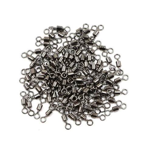 50pcs Bearing Swivel Fishing Connector Stainless Steel Carp