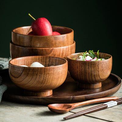 Salad Bowl Fruit Decoration Practical Wooden Household