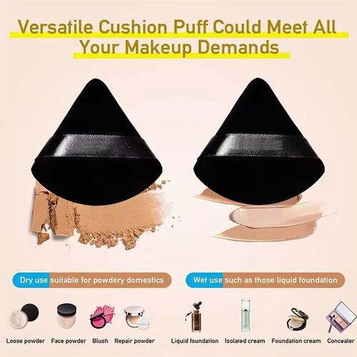 4pcs Triangle Powder Puff Wet Dry Use For Loose Powder Liqui