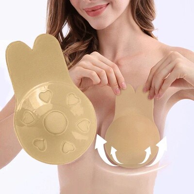 Women Push Up Bras Self Adhesive Silicone Strapless Invisibl