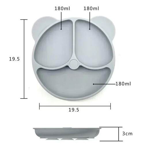 Childrens Dishes Baby Silicone Sucker Bowl Baby Bear Face P