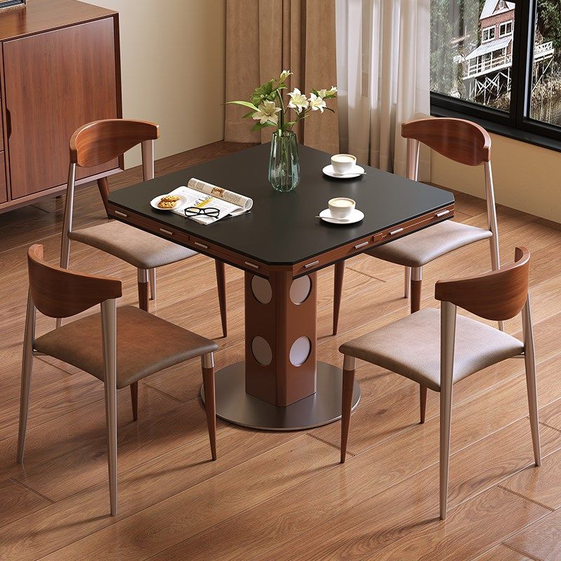 20新款实木餐桌圆桌家用小户型洽谈桌法式中古风岩板可折叠方桌,住宅家具,岩板餐桌,淘宝优惠券,粉丝福利购,淘宝优惠卷