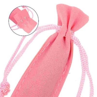 20 Pcs Pen Bag Drawstring Protective Sleeve Flannel Case