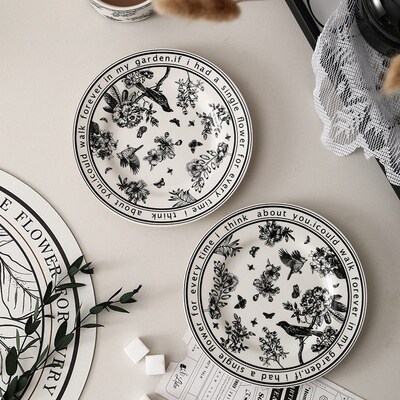 Half Flower Retro ffee Cupcup And Saucer Souvenir Set Cerami