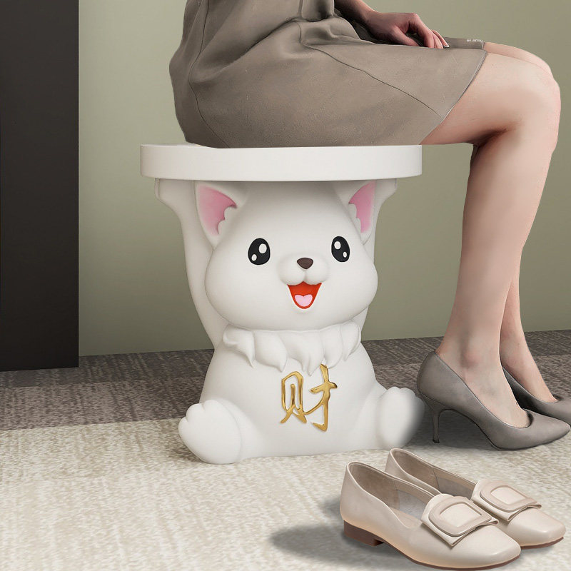 卡通入户玄关换鞋凳落地摆件家居饰品客厅沙发旁床头柜小矮凳脚凳,家居饰品,落地摆件,淘宝优惠券,粉丝福利购,淘宝优惠卷