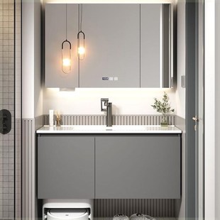 定制陶瓷一体盆浴室柜75CM85厘米95 115扫地机器人基站洗漱台 105