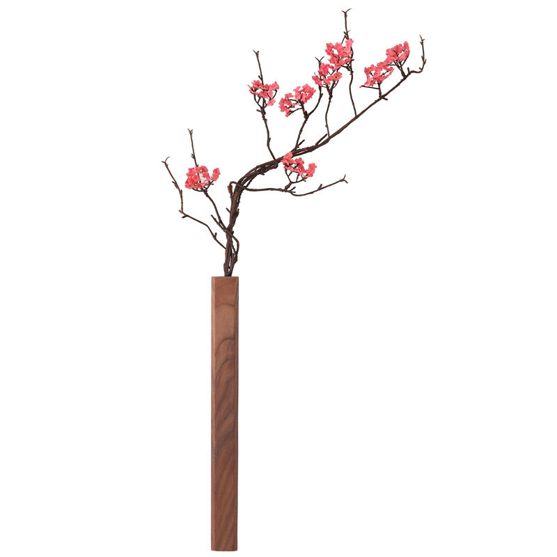 免打孔墙壁装饰挂件餐厅墙面卧室房间创意水培花瓶实木壁挂饰品