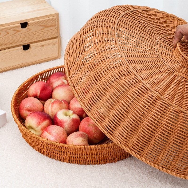 防尘餐桌饭菜罩 塑料编方形食物罩防蝇罩 酒店点心盘带盖子早餐罩,收纳整理,收纳筐,淘宝优惠券,粉丝福利购,淘宝优惠卷