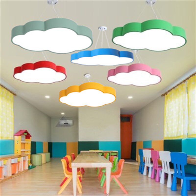 幼儿园led云朵吊灯美术教室卡通灯早教中心儿童乐园走廊造型吊灯