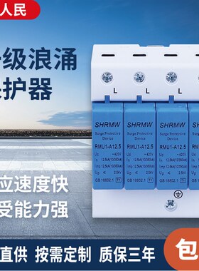 上海人民一级T1浪涌保护器10/350US避雷防雷器12.5KA15KA25KA电涌