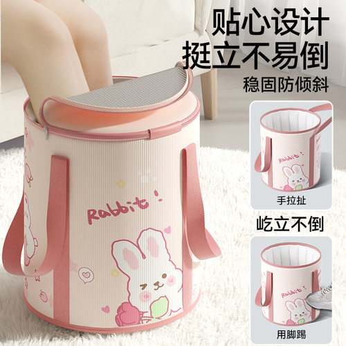 儿童泡脚桶家用过小腿加热恒温折叠可携式高深保温宝宝小号足浴盆