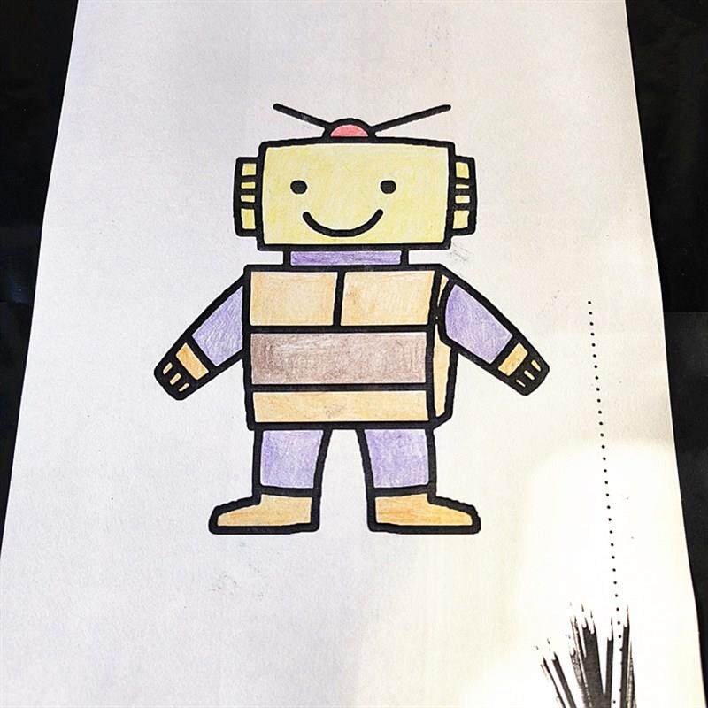 儿童宝宝男孩变形机器人金刚涂色填色本涂鸦学画手绘画本益智玩具