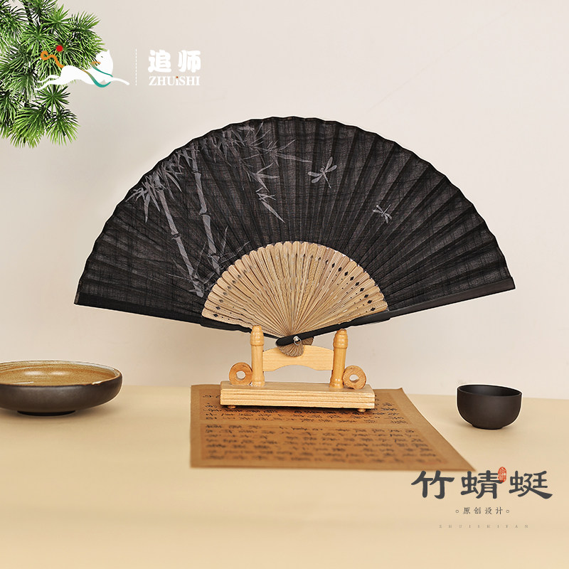 追师古风折扇夏季凉爽便携中式国风汉服扇子折叠扇舞蹈竹扇男女款