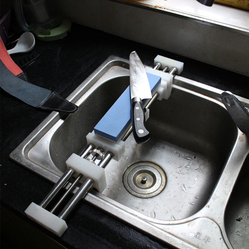 不锈钢304水槽磨刀架防滑底座可调节三代砥石架固定架磨刀石架子
