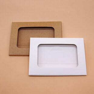 100个复古风牛皮纸明信片封套定制卡片套信封包装盒空白自制