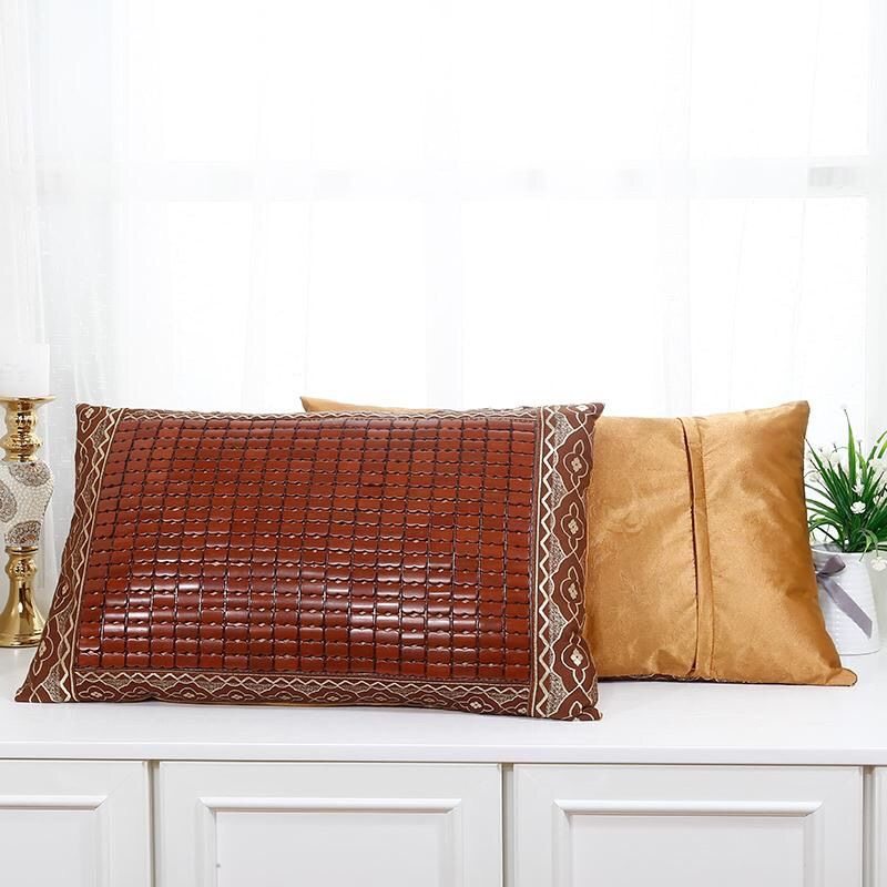 夏季麻将枕套夏天竹凉席枕头套单人枕垫麻将枕席夏凉枕头外套订做