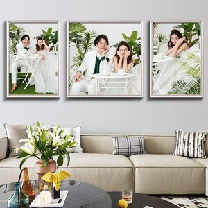 时光有约婚纱照相框挂墙照片放大组合影楼套装床头结婚照片墙定制