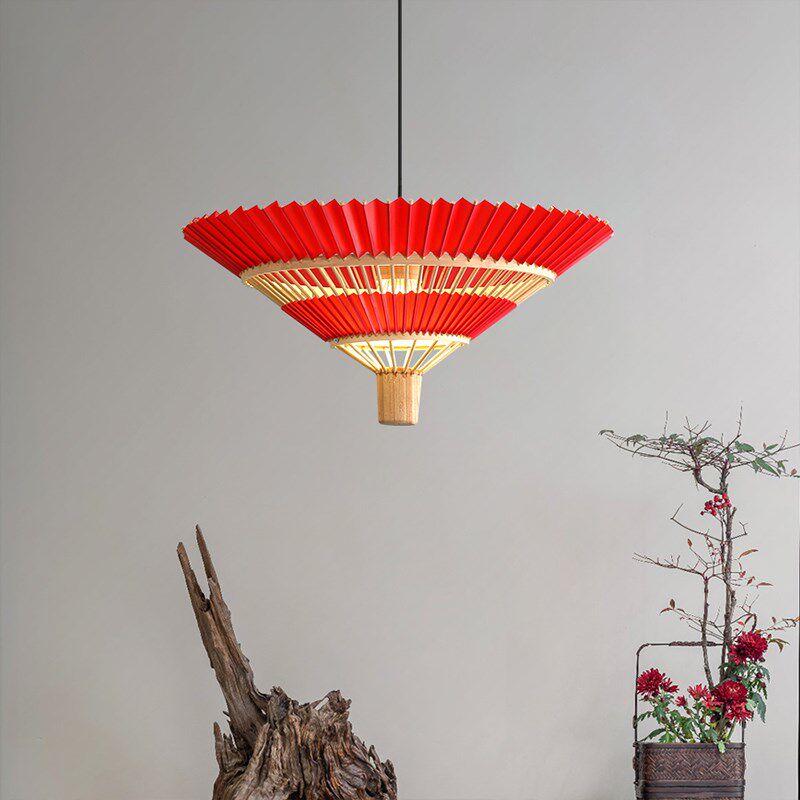 现代中式竹艺花折伞形吊灯民宿酒店宴会厅竹编灯具茶楼餐饮店灯饰,家装灯饰光源,酒店/宴会厅/餐饮吊灯,淘宝优惠券,粉丝福利购,淘宝优惠卷