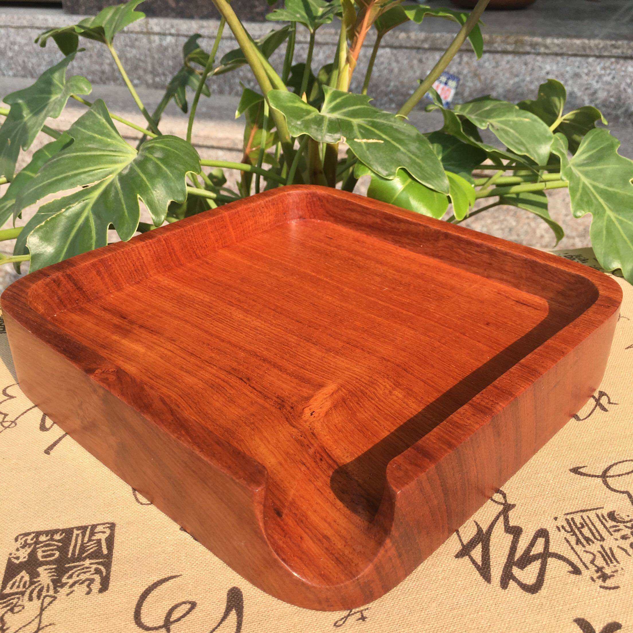 实木赏茶盘花梨分茶盘缅花整木普洱茶开茶盘撬茶盘功夫茶具零配件