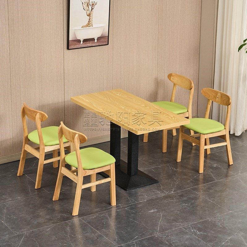 商用饭店面馆小吃奶茶甜品螺蛳粉烧烤快餐桌椅加盟店餐饮桌椅组合
