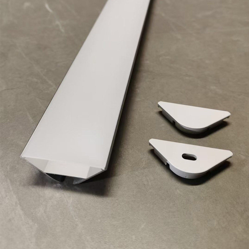 发光顶角线灯客厅吊顶明装阴角免开槽石膏线灯 转角装饰LED墙角灯